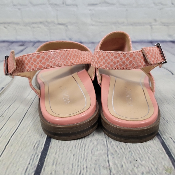 VIONIC | Ella pebble leather dusty pink toe loop ankle strap comfort sandal - Picture 6 of 10